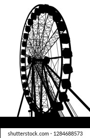 Big ferris wheel on a white background