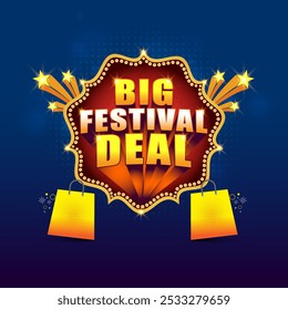 Big Festival Deal Sale Logo Design Vector. Offer, Shopping, Marketing, Promo