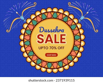 Big Festive Sale and Dussehra Sale promotion banner and poster background for festival season
