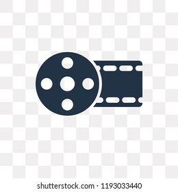 Big Film Roll vector icon isolated on transparent background, Big Film Roll transparency concept can be used web and mobile