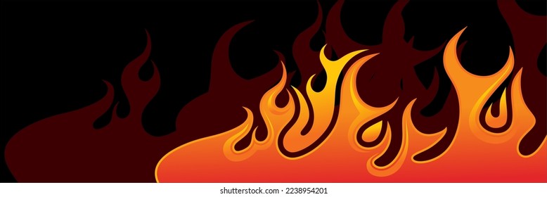 big fire decal vector illustration