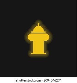 Big Fireplug gelb leuchtendes Neonsymbol