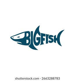 big fish abstract logo modern style