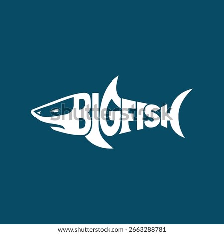 big fish abstract logo modern style