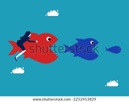 Big fish eat small fish. Competition and mergers. predator and prey