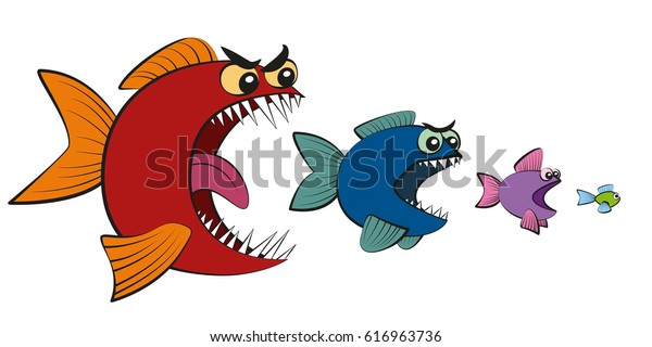 魚を食べる大魚 ヒエラルキー 企業買収 吸収 簒奪 権力の奪取