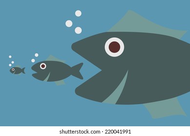 4,314 Big fish little fish Images, Stock Photos & Vectors | Shutterstock