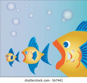 Big Fish Eats Little Fish Vector Stock Vector (Royalty Free) 567441 ...