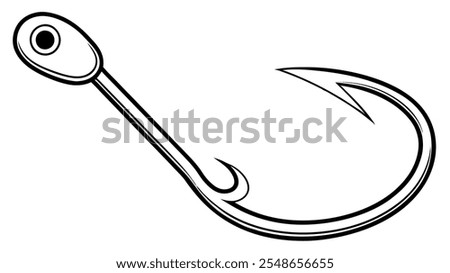 Big Fish Hook isolated on white background