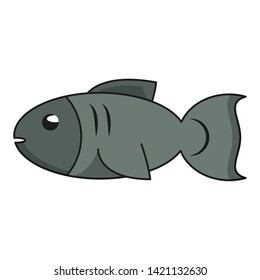 big fish icon cartoon vector illustration graphic design