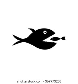 Big Fish Icon. Simple Illustration.