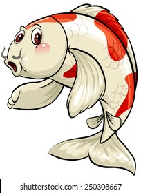 A big fish on a white background