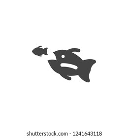 big fish, small fish icon. Element of business plannin icon. Glyph icon for website design and development, app development. Premium icon