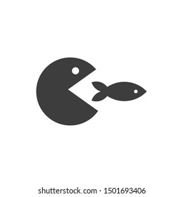 Big Fish Vector Glyph Icon. illustration Style.
