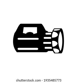 Big Flashlight with button simple icon vector illustration