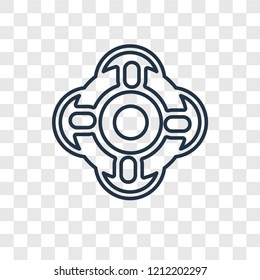 Big Float concept vector linear icon isolated on transparent background, Big Float concept transparency concept in outline style