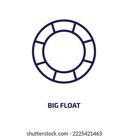 big float icon from nautical collection. Thin linear big float, business, big outline icon isolated on white background. Line vector big float sign, symbol for web and mobile