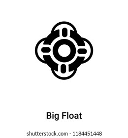 Big Float icon vector isolated on white background, logo concept of Big Float sign on transparent background, filled black symbol