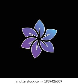 Big Flower blue gradient vector icon