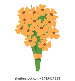 Big flower bouquet icon cartoon vector. Floral celebration. Bloom bunch