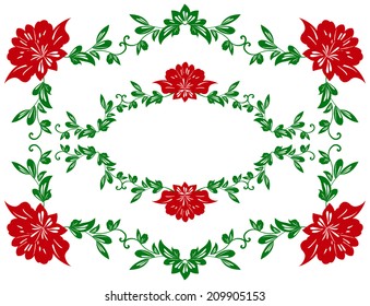 big flower frame variations