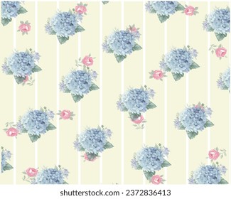 flores grandes sobre fondo rayado
