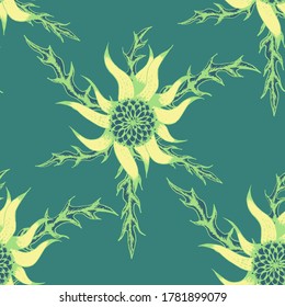 Big Flowers. Pattern. for Cloth, Chintz,