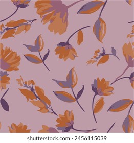 big flowers pattern , tropical floral, small flowers , flowers with leavers , Monochrome,vector illustration