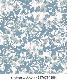 Big flowers pattern, upscale floral pattern. graphical textures floral, trendy colors pattern , flowers background with leaves. vector illustration,tropical,monochrome