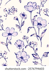 
Big flowers pattern, upscale floral pattern. graphical textures floral, trendy colors pattern , flowers background with leaves. vector illustration,tropical,monochrome
