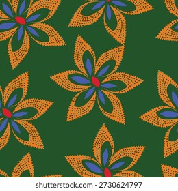 Big flowers pattern, upscale floral pattern. graphical textures floral, trendy colors pattern , flowers background with leaves. vector illustration.
