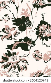 Big flower,Seamless watercolor floral pattern, Flowers patterns. Seamless floral backdrop, floral seamless pattern,