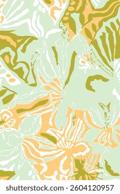 Big flower,Seamless watercolor floral pattern, Flowers patterns. Seamless floral backdrop, floral seamless pattern,