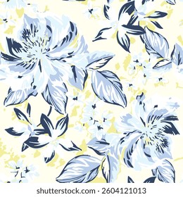 Big flower,Seamless watercolor floral pattern, Flowers patterns. Seamless floral backdrop, floral seamless pattern,