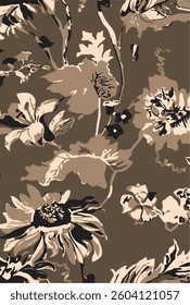 Big flower,Seamless watercolor floral pattern, Flowers patterns. Seamless floral backdrop, floral seamless pattern,