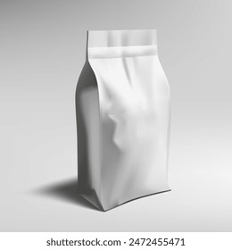 Big Foil Paper Coffee Bag Package Mock Up. EPS10 Vector