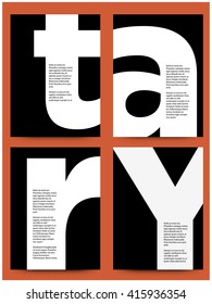 Big Font Page Layout (Text Box Template Design)