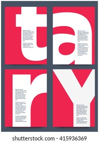 Big Font Page Layout (Text Box Template Design)
