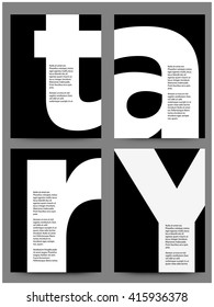 Big Font Page Layout (Text Box Template Design)