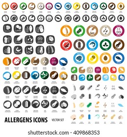 Big Food Allergens Vector Set