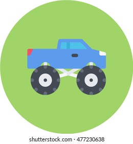 big foot car flat icon