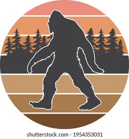 BIG FOOT ICON SHAPE IN CIRCLE BACKGROUND