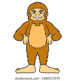 big foot illustration hand drawn isolated vector