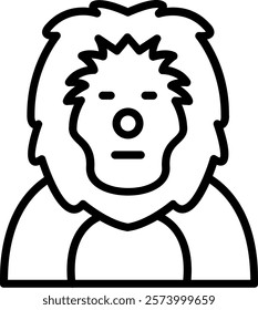 Big Foot Line Vector Icon Design