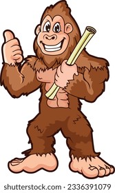 Big foot mascot character smile