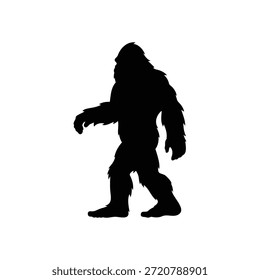 Big foot silhouette vector flat illustration design.