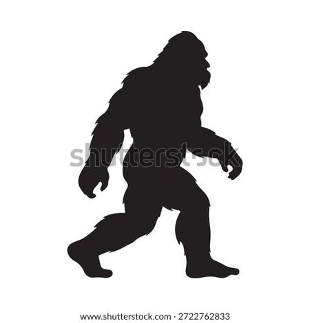 Big foot silhouette vector flat illustration design on white background