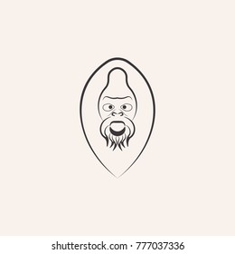 big Foot. Yeti. icon. symbol for your design, logo, UI. Vector illustration. EPS10