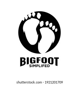 Big foot yeti logo icon design
