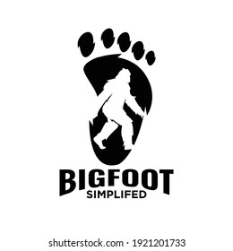 Diseño del icono del logo de Big foot yeti